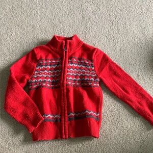 OshKosh B'gosh Red Zip up Sweater